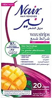 Nair Body Wax Strips Mango, 20 Strips - Pack of 1