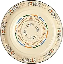 ALSANIDI, Al-Qatt Al-Asiri Inscription Chinko plate, Al-Qatt Al-Asiri Chinko plate, Beige, Size 30 Cm