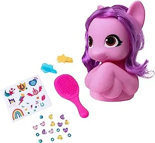My Little Pony Princess Pipp Petals Styling Head | My Little Pony A New Generation Toys Styling Head Doll for Kids Including 15 Accessories - Hair Clips, Hair Beads, Stickers, Hair Comb & More Ages 3+