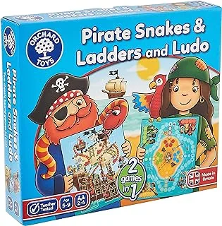 Orchard Toys Pirate Snakes and Ladders and Ludo Game, Multi Colour, 040, Board Game, One Size