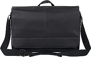 Kenneth Cole REACTION Manhattan Messenger Shoulder Satchel Bag Colombian Leather Laptop Computer & Tablet Travel Briefcase