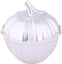 Al Saif Iron Date Bowl with Lid Size: Medium, Color: Matt Silver