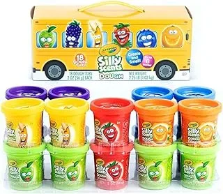 Crayola Silly Scents School Bus Dough Tubs 18-Pack 56 g, Multicolor