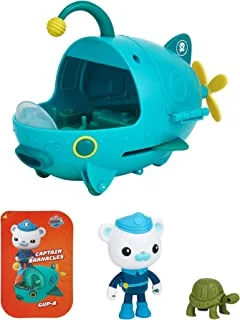 Octonauts 61108 Above & Beyond | Deluxe Toy Vehicle & Figure | Captain Barnacles & Gup A Adventure Pack | Recreate Missions, 4 Piece Set, Multicolor