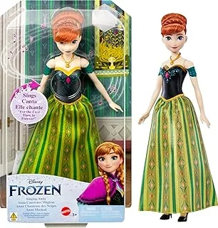 Disney Frozen Singing Anna Doll, Frozen Anna in Signature Clothing, Button Sings 