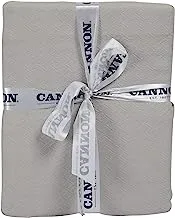 CANNON 100% Woven Cotton Twin Blanket, 180 x 230 cm, Light Grey