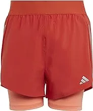 adidas girls Two-In-One AEROREADY Woven Running Shorts Shorts