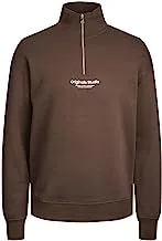Jack & Jones mens VESTERBRO SWEAT QUARTER ZIP Sweatshirt