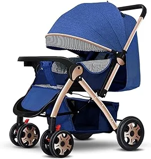 Dreeba One Way Foldable Push Baby Stroller- 9912-Blue, with Storage Basket, Travel Stroller, Rear Breaks, Compact Foldable Design