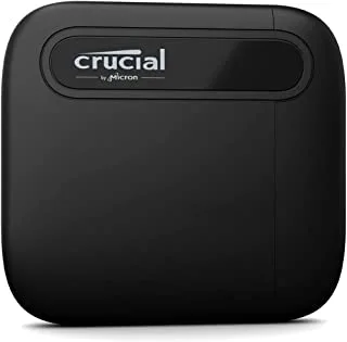 Crucial X6 500GB Portable SSD – Up to 540MB/s – USB 3.2 – External Solid State Drive, USB-C - CT500X6SSD9