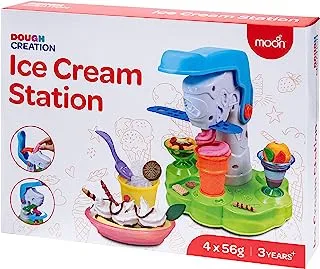 Moon Dough Creation Ice Cream Station Play Dough for Kids 4-Pieces, 56 g, Multicolor