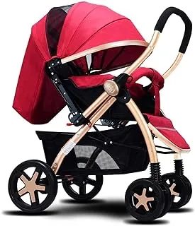 Dreeba Two Way Foldable Push Baby Stroller- 859H-Red, with Storage Basket, Travel Stroller, Rear Breaks, Compact Foldable Design