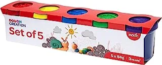 Moon Dough Creations Play Dough for Kids 5-Pieces, 84 g, Multicolor