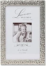 Lawrence Frames Shimmer Metal Picture Frame, 4 by 6-Inch, Silver