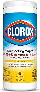 Clorox Crisp Lemon Disinfecting Wipes 35 Wipes (Packaging may vary)