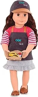 Our Generation Rayna Deluxe Food Truck Skirt Version Doll, 18-Inch Size