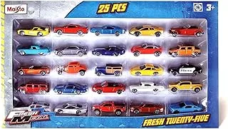 Maisto Diecast Freewheel Min Collection Fresh Metal Play Car 25 Piece Gift Set