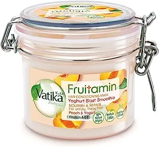 Vatika Naturals Fruitamin Hair Conditioning Mask - 350gms - Yogurt Blast Smoothie with Peach and Yogurt and Vitamins A, E & F