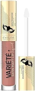 Eveline Variete Satin Matt Lip Liquid Lipstick, 4.5 ml, No 01 Caramel Cake