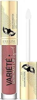 Eveline Variete Satin Matt Lip Liquid Lipstick, 4.5 ml, No 04 Toffee