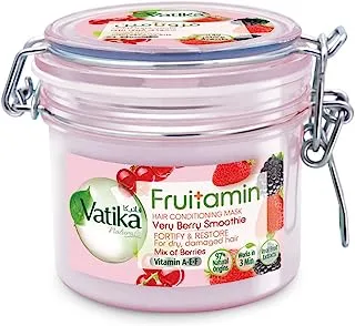 Vatika Naturals Fruitamin Hair Conditioning Mask 350g - Very Berry Smoothie with Cranberries, Blueberries, Strawberries and Pomegranate and Vitamins A, E & F