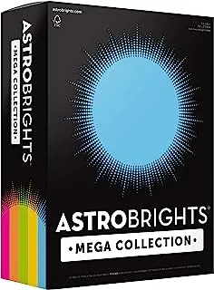 مجموعة Astrobrights Mega، ورق ملون، مجموعة رائعة من 5 ألوان، 625 ورقة، 24 رطل/89 جرامًا للمتر المربع، 8.5 بوصة × 11 - المزيد من الأوراق! (91684)