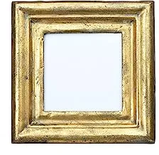 إطار صورة مربع ذهبي عتيق من Creative Co-Op (يحمل صورة مقاس 3.5 × 3.5 بوصة)