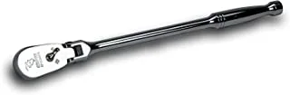 Capri Tools 3/8-Inch Drive Low Profile Flex-Head Ratchet, True 72-Tooth, 5-Degree Swing Arc, 180-Degree Flex-Head (CP12300FX)
