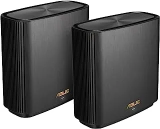 ASUS ZenWiFi XT9 AX7800 Tri-band WiFi 6 Mesh Router, 4G 5G Router Replacement, Covearge up to 5700 sq ft, Subscription-free Network Security, Advanced Parental Controls, 2.5G port - Black 2 Pack