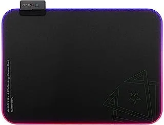 لوحة ماوس الألعاب Vertux RGB ، سطح قماش ناعم قابل للطي وقابل للطي مع 13 وضع LED ملون ، قاعدة غير قابلة للانزلاق وسطح مقاوم للاهتراء (32.8 × 20 سم) ، SwiftPad-L