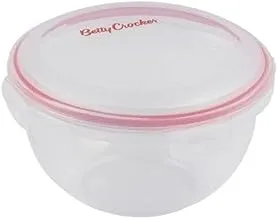 Betty Crocker Round Storage Container,Transparent & Red,1500Ml,BC5009