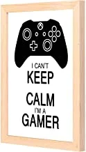 Lowha i can not keep calm i am a gamer wall art with pan wood framed ready to hang for home, bed room, office living room home decor hand made wooden color 23 x 33cm by lowha