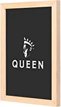 Lowha queen grey wall art with pan wood framed ready to hang for home, bed room, office living room home decor hand made wooden color 23 x 33cm by lowha