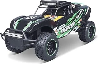 Maisto 1:6 Scale 2.4Ghz Off Road Rock Fighter Remote Control Vehicle, Black/Green