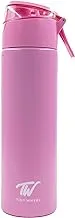 Tiny Wheel Stainless Steel Spray Bottle, 600 ml Capacity, Pink