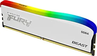 Kingston FURY Beast White RGB 8GB 3600MT / s DDR4 CL17 DIMM SE وحدة واحدة - KF436C17BWA / 8