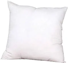 DONETELLA Cushion Insert 18 by 18 inches White 1 Piece Soft Brushed Microfiber Throw Pillow Insert Comfortable Plush Comfort and Perfect Support- Ideal For Sofa, Chair and Couch (حشوة الوسادة)