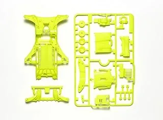 Tamiya Mini 4WD GUP Chassis Set for FM-A, Fluorescent Yellow