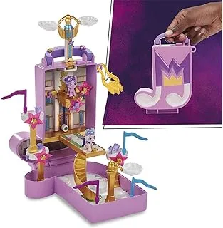My Little Pony Mini World Magic Compact Creation Zephyr Heights Toy, Buildable Playset with Princess Pipp Petals Pony for Kids Ages 5 and Up