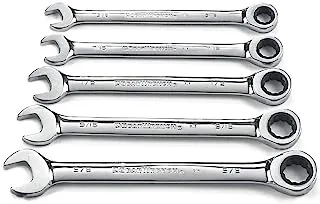 GEARWRENCH 5 Pc. 12 Point Ratcheting Combination SAE Wrench Set - 93005