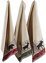 DII Woodlands Collection Dishtowel Set, 18x28, in The Woods, 3 Piece