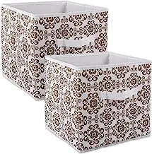 DII Non Woven Polyester, Scroll Storage Bin, Small, Brown