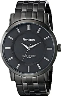 Armitron Men's 42mm Black Ion-Plated Bracelet Watch