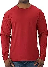 Jerzees Men's Dri-Power Cotton Blend Long Sleeve Tees, Moisture Wicking, Odor Protection, UPF 30+, Sizes S-3x