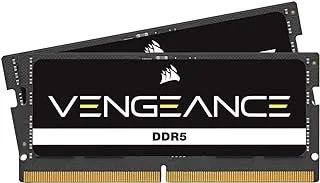 CORSAIR VENGEANCE SODIMM DDR5 RAM 16GB (2x8GB) 4800MHz CL40 Intel XMP iCUE ذاكرة كمبيوتر متوافقة - أسود (CMSX16GX5M2A4800C40)