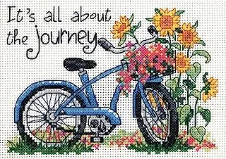 Dimensions 'The Journey' Bicycle Counted Cross Stitch Kit, 14 Count White Aida, 7
