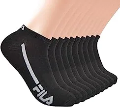 Fila mens Racing Striped No Show Socks No Show Socks (pack of 10)