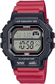 Casio LED Illuminator 10-Year Battery Men's Digital Sports Watch 60-Lap Memory Model: WS-1400H-4AV, Black (WS1400H-4AV), Black, Sport