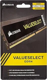 Corsair CMV16GX4M1A2133C15 Value Select 16 GB (1 x 16 GB) DDR4 2133 MHz CL15 Mainstream Desktop Memory Module - Black