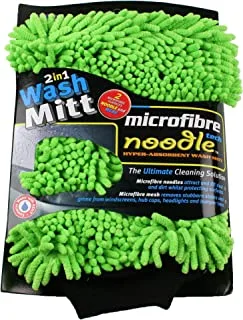 Kent Car Care GKEQ2429 Microfibre Noodle Wash Mitt Colours May Vary, Wholeskin